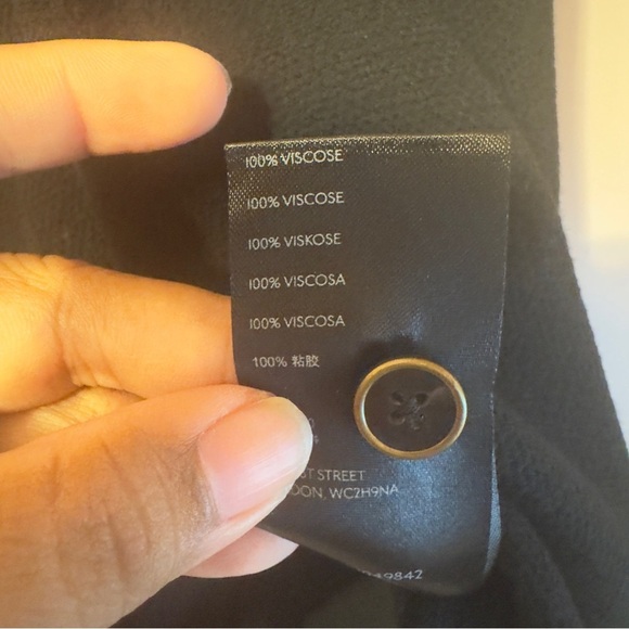 Anthropologie Maeve Raven Surplice Blouse Black Women Size 2 - Picture 9 of 10